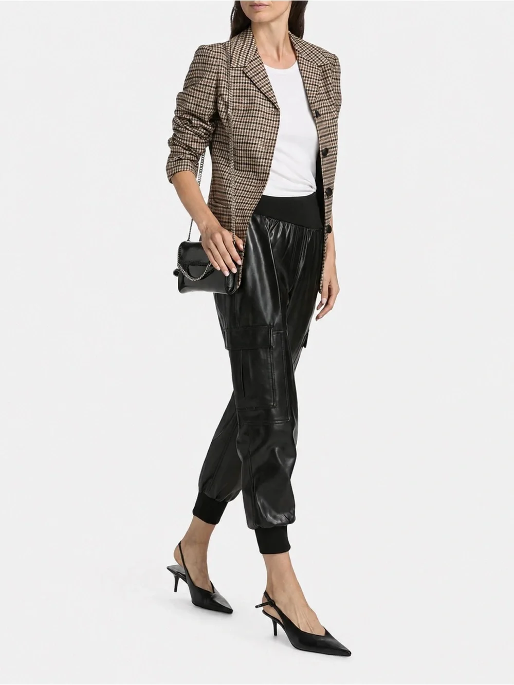 Cinq à Sept Likely Giles Faux-Leather Crop Pants Size XS